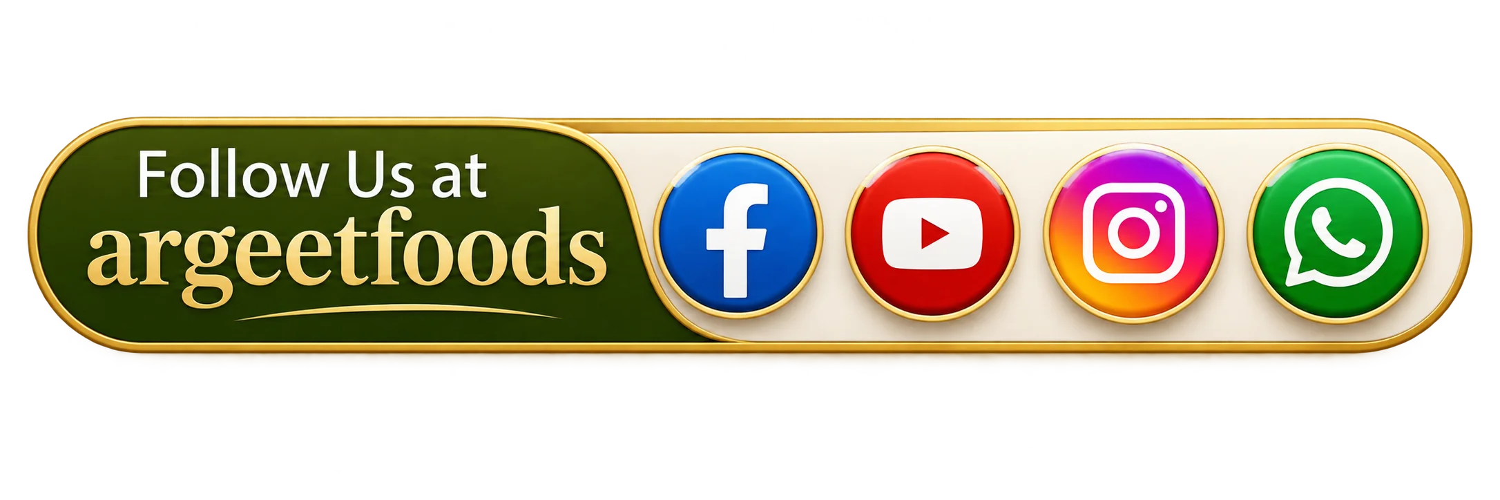 Follow Argeet Foods on social media