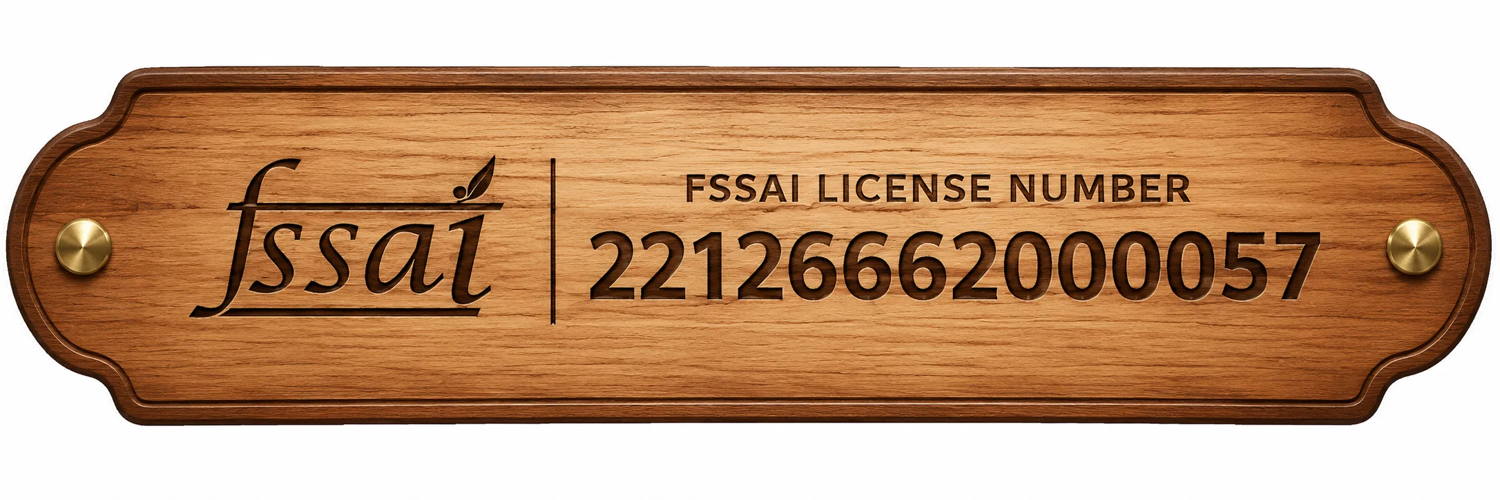 Argeet FSSAI License Number Plate