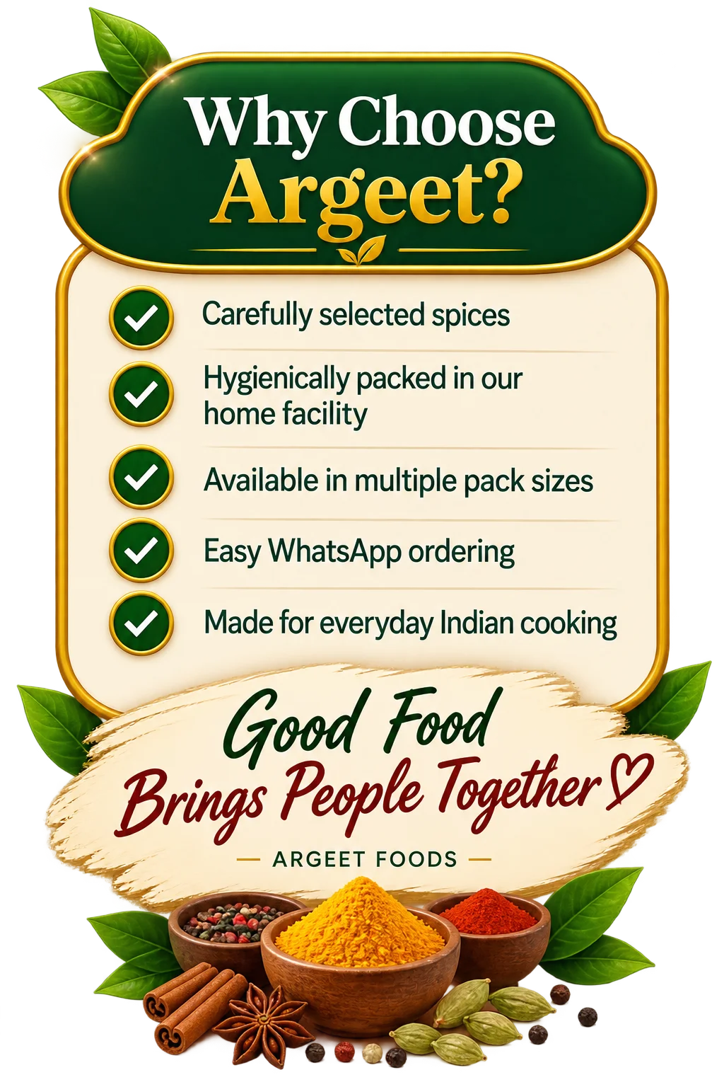 Why Choose Argeet Spices